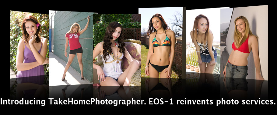 Pro - Introducing TakeHomePhotographer. EOS-1 reinvents photo services.